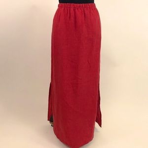 Eileen Fisher 100% Irish Organic Linen Maxi Skirt
